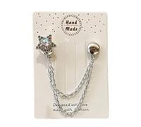 Générique Clothes Clips with Chain | Slim, Adjustable and Without | Button Clip for Waist Tightening for Women and Girls, Blouse Collar, Sleeves, Scarves, Dress, Se référer au descriptif, refer to the