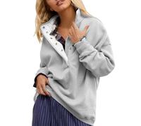Générique Clothing Anti UV Women Sweatshirt Woman Oversized Long Sweatshirts Loose Sweatshirt Versatile Coat Casual Coats Long Sleeve Jacket 2025 New Daily Clothing Loungewear Sweatshirt, grey, L