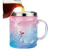 Générique Coffee Mug - 3D Mug 20cl with Alien Relief | Drinking Mug with Stainless Steel Rim | For Home Travel Office Break Morning Evening Party