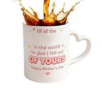 Générique Coffee Mug, Mug with Heart on the Desk, Office Accessory for Hot Drinks - Birthday Gift Idea Mother's Day Christmas Wife Friend Sister Daughter