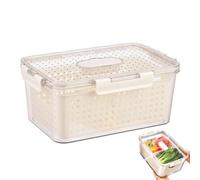 Générique Colander Food Storage, Produce Saver Container with Lid, Colander and Storage Container, Salad and Berry Storage Container, Fridge Organizer for Fresh Produce 29 x 21 x 12.5 cm,