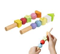Générique Color Matching Sets for Stacking Game Wooden Bead Mastery Kit for Playroom, Bedroom, School, Kindergarten, Study, Nursery, Home, Birthday