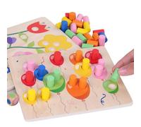 Générique Color Sorting Toy | Educational Color Matching Game - Wooden Educational Toy for Fine Motor Skills and Learning 3+ Years