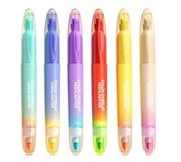Générique Colorful Highlighters, Highlighter Markers | 6x Highlighter Pens, No Smooth Bleeding Writes End Pens for Coloring, Underlining, Highlighting