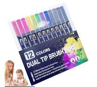 Générique Coloring Numbers - 100 Quests Painting Kit, Drawing Pen Marker Ink Quick Dry, Help Art Learning Practice, Double-Sided Watercolor Pencil Set | for Adults