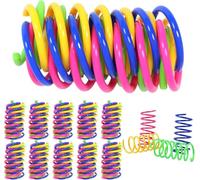 Générique Colourful Plastic Cat Spring Toy, 40 Pieces Spring Toys for Cats, Colourful and Durable Plastic Spring Bobbins that Attract Cats to Type, Bite, Chase, Toys