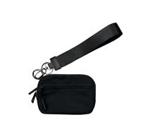 Générique Compact and Portable Zipper Wallet for Women,Nylon Keychains for Women, Zipper Wallet, Card Holder with ID Window Small Lunch Women, Black, nou, Casual