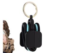 Générique Compact hair tie organiser, portable holder keychain, 2.17 x 1.18 inches, stylish display rack container, reusable equipment for home business and travel, Black, Se référer au descriptif