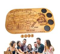 Générique Company Drinking Snakes And Ladders - Social Gathering Table Panel, Style Inspired Traditional Fall Ladders, Interaction Entertainment Tray