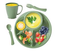 Générique Compartment Plates - Plates for with Dividers - Dishwasher and Microwave Resistant Reusable Bowl for Restaurant Canteen Home