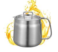 Générique Container Con Filtro Per Grasso - Barattolo Per Olio In Acciaio | Contenitore Per Grasso Con Filtro | Per Casa, Fattoria, Ristorante, Cucina, Uomo, Donna, Famiglia, Amici