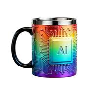 Générique Cool Coffee Mugs For Men | Home Decoration Technological Theme Chip Shape Insulated Coffee Mug For Cold Weather Picnic Fishing Activities