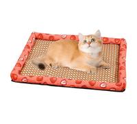 Générique Cooling Mat for Indoor Dogs, Cool Mat for Dogs - Square Rattan Nest Heat Resistant Washable 50 x 40 cm for Crate Education and Travel
