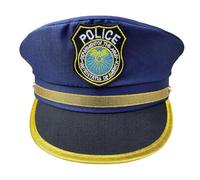 Générique Cop Hat for - Fancy Dress Up Props Police Cosplay Cap for Adjustable Fit Fun Role Play Theme Party Masquerade Photography Prop