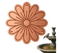 Générique Copper Bird Bath Cleaning with 3 Point Holder - Water Purifier Tray for Bird Bath - for Outdoor Fountain in Concrete, Stone or Ceramic, Garden