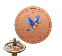 Générique Copper Disc for Bird Bath, Purifying Cleaner - Copper Bird Bath with a Three Point Holder - Suitable for Fountain, Farm, Yard, Lawn, Patio, Garden Outdoors