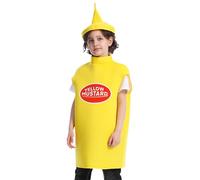 Générique Cosplay Costumes | Soft Breathable Ketchup Outfit, Halloween Costume for Kids with Zipper - Celebration Holiday Festival Party Dance Performance Cosplay