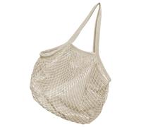 Générique Cotton Mesh Bag, Reusable Mesh Shoulder Bag for Shopping, Washable Elastic Large Volume Organizing Fruits and Vegetables at the Market, beige, Se référer au descriptif, Refer to description