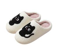 Générique Cotton Slippers with Ostrich Feet Funny and Creative for Men and Women Plush Indoor Flat Slippers for Winter, N white, 9.5 UK