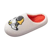 Générique Cotton Slippers with Ostrich Feet Funny and Creative for Men and Women Plush Indoor Flat Slippers for Winter, M White, 9.5 UK