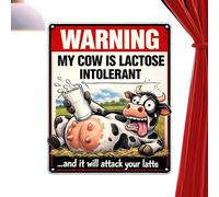 Générique Cow Pictures - Iron 30 x 40 cm | Decorative Vintage Rustic Sign | Western Bathroom Wall Art Sign For Home, Office, Living Room, Kitchen, Country House, Farmhouse, Gate, Door