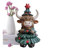 Générique Cow Statue - Christmas Figurine, Rustic Farmhouse Ornament | Perfect for Dorms, Nurseries, Kitchens, Bathrooms and Exhibitions Comfortable Holiday