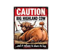 Générique Cow Wall Art - Rustic Metal Funny Decorative Rustic Accessory with Cow for Home | for Living Room, Kitchen, Country House, Farm, Door, Office