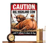 Générique Cow Wall Decoration, Vintage Rustic Decorative Sign - Wall Art for Bathroom , for Living Room, Bedroom, Kitchen, Home, Farm, Home, Birthday Gift