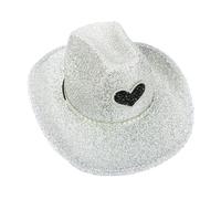 Générique Cowboyhut Cowboy Glitzer, Cowboy Glitter Cowboy For Men | Disco Wide Bim Cowboy Hat Sparkling - Party Head Paths Costume Accessories, Cosplay Accesstes For Men Women