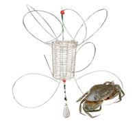 Générique Crab Trap - 8 Ring Crab Cage, Portable Leak-Proof Trap for and Crustaceans, Sea Fishing, Docks, Kayak, Beach and Ice