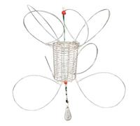 Générique Crab Trap, Fishing Equipment with 8 Rings, Saltwater Leak-Proof Net for Shrimp Crayfish Ice Fishing Kayak Lobster Deep Sea