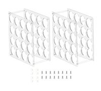 Générique Creative Roll Storage Rack - 2 Pieces Clear Acrylic Holder | Craft Paper Rack 16 Holes for Organization Office Art Workshop Home Workshop Leisure Room