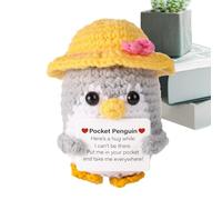 Générique Crochet Penguin - 10cm Handmade Decorative Encouragement Figure Adorable Home Decor Craft Collectible | Unique Gift For Adults
