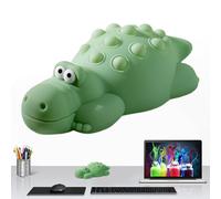 Générique Crocodile Night Lamp, Crocodile Table Nightlight, 7.01 x 3.74 in USB Rechargeable Decor, Silicone Bedside Light, Tap on Feature for Cute Lighting, Living Room, Desktop, Bedroom Decor