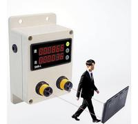 Générique Customer Traffic Meter, Visitor Counter, with 2 Sensors and Reflector, Counting Range: -19,999 to 99,999, Reflector Detection Distance: 3/6m, Recognition