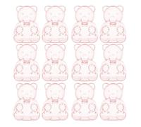 Générique Cute Candy Jar | 12 Pieces Bear Shaped Bottle - Transparent Decorative Candy Jar | For Coffee Sugar Chocolate Pantry Kitchen Wedding Party