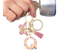 Générique Cute Car Key Chain Initial Letter Keychain, Cute Letters Keychain, Car Keyring, Bag Charm for Handbags, Backpacks