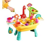 Générique Cute Dinosaur Tap Water Table, Food and Summer Dinner,Sensory Activity with Running Water | for Boys and Girls Beach Garden Pool Role Play