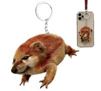 Générique Cute Dog Sensory Toy Keyring with Sound Plush Backpack Pendant for Rearview Mirror Phone Luggage Travel School