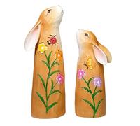 Générique Cute Easter Bunny Figurines, Resin Party Decor, Spring Table Sculpture, for Indoor and Outdoor Decoration Living Room Bedroom Office Patio Garden