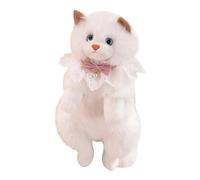 Générique Cute Plush Cat Shaped Backpack School Bag for Schoolchildren Teens Girls Boys Daycare Beach Travel Sports, white, Se référer au descriptif, Refer to description