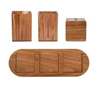 Générique Cutlery Rack - Wooden Tray, Vintage Utensil Organizer For Kitchen | 12.99 x 4.53 x 4.72 inches | Food Grade Labeled Storage | Rustic Retro Divided Holder, For Home, Pantry, Cabinet