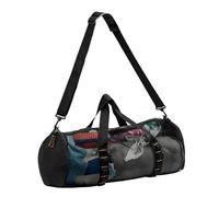 Générique da bagno cilindrica - Borsone pieghevole in rete di Grande capacità, Sacca per immersioni traspirante e portatile, per attrezzi sportivi multifunzione | Perfetta per Palestra nuoto vacanze