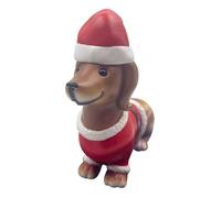 Générique Dachshund Figurines, Christmas Dog Statues, Cute Holiday Decor with Festive Charm, Collectible Sculptures for Garden, Bathroom, Workplace, Desktop, Nursery, Entryway, Nightstand