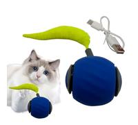Générique Damesparfum | Rolling Ball with Stimulating Moving Tail, Interactive Toys for Cats for Game, Hunting, Indoor Exercise and Fight Against Boredom