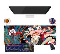 Générique DanDaDan Anime Mouse Pad | Extra Large Waterproof Mouse Pad | Non-Slip Rubber Base for PC, Laptop, eSports (1, 31.5" × 11.8" × 0.12")