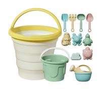 Générique De Sable - Folding Bucket Set 20 x 17 cm, Beach Shapes 454 g | Colourful Travel Design, Creative Play, Storage, Comfort, Boys Girls, Garden Shovel, Rake Castles, UTI