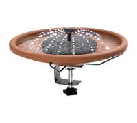 Générique Deck Mounted Bird Bath for Bird Feeder Balustrade Balcony with Solar Fountain Decorations Garden Fountains Clip