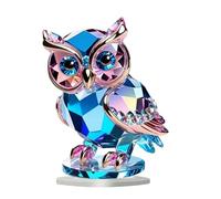 Générique Decorative Owl Statue, 2D Acrylic Owl Sculpture, 5.91in Modern Table Shelf Decor, Creativity Home Decoration with Base for Desk, Mantle, Bookshelf and Tabletop