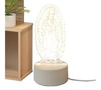 Générique Decorative Table Lamp - LED Prayer Ornament | Marie USB Lamp | For Birthday Bedside Table, Home, Living Room, Bedroom, Apartment and Home Decor